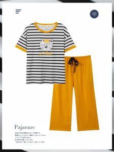 ชุดนอนผู้หญิง Pure Cotton ฤดูร้อน แขนสั้น กระโปรงสั้น ไซส์ใหญ่ ชุดนอนอยู่บ้าน ชุดนอนผ้าฝ้ายแท้ ชุดนอนผู้หญิง