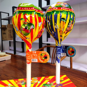 Taizhu Township Fruit Big Lollipops Mixed Fruity Big Candy Children Present Gift Spherical Small into 165G