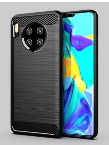 Applicable to Huawei Mate30 Mobile Phone Case Mate30pro Soft Silicone Mate40 Brushed Drop-Resistant Mate40pro Non Slip Pure Color Glory V40 Carbon Fiber Soft Case Protective Cover