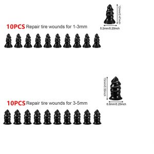 20PCS Tire Repair Nails Kit For Motorcycle/Truck Vacuum Tire Mending Nail Tyre Repair Rubber Nail Fast Self-Service Tire Repair