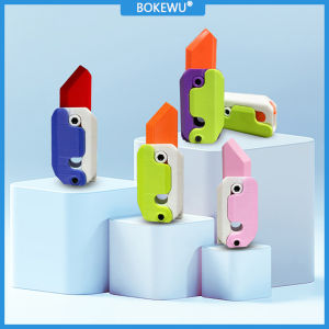 BOKEWU 3D Printing Carrot Knife Plastic Fidget Toy Stress Relief Toy Gravity Knife Toy