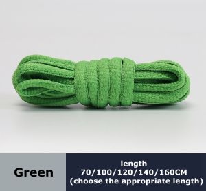 Mens And Womens Sports Shoelaces Color Flat Semicircular Shoelace Suitable For All Shoes Round Laces 23 Colors 1 Pair