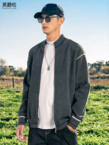 Enjeolon | Knit Sweater Casual Fashionable Warm Zipper Outerwear