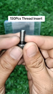 150PCS/BOX M3 M4 M5 M6 M8 Hand Wire Thread Inserts Steel Sheath Helicoil Type Screw Repair Sleeves Assortment Tool Kit with Plastic Box