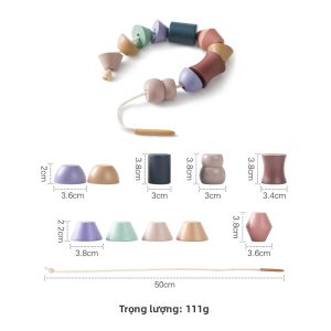 Montessori Động Vật Xâu Chuỗi Đồ Chơi Cho Trẻ Em Khối Xây Dựng Bằng Gỗ Ngón Tay Kỹ Năng Vận Động Tinh Trò Chơi Hoạt Hình Chủ Đề Động Vật Quà Tặng Cho Bé