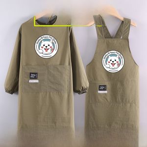 SVORIAHI | Cat Lovers Long Sleeve Apron Non-stick Hair Cat Sweater Holder Womens Workwear Pet Groomer Uniform Summer Simple Style One Size