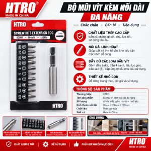 HTRO Bộ Mũi Vít Kẹp Nội Dài Đa Năng   | Chất liệu thép cao cấp   | Nối dài linh hoạt   | Thiết kế nhỏ gọn   | Sử dụng đa dạng   | Made in China