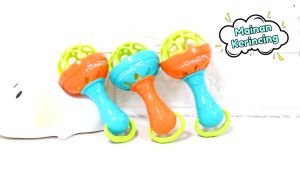 DFANCCIE Mainan 𝗥𝗮𝘁𝘁𝗹𝗲 𝗚𝗲𝗻𝗴𝗴𝗮𝗺 𝗣𝗹𝗮𝘀𝘁𝗶𝗰 𝗦𝗶𝗹𝗶𝗰𝗼𝗻𝗲 𝗕𝘂𝗻𝘆𝗶 𝗞𝗲𝗿𝗶𝗻𝗰𝗶𝗻𝗴𝗮𝗻 𝗔𝗺𝗮𝗻 𝗨𝗻𝘁𝘂𝗸 𝗕𝗮𝘆𝗶 𝗟𝗲𝗺𝗯𝘂𝘁/ Mainan Kerincing 𝗧𝗲𝗲𝘁𝗵𝗲𝗿 Mainan 𝗚𝗶𝗴𝗶𝘁𝗮𝗻 𝗕𝗮𝘆𝗶