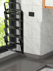 B-Home Kitchen Shelf Pot Holder Stainless Steel Storage Rack Under The Sink Cabinet Cabinet Nail-free Corner Wall Hanging Rak dapur 厨房置物架