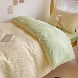 Simplified Waffle Weave Washed Cotton Bedding for Students