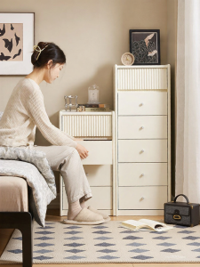 YUANSHI YUANSU | Cream Style Wooden Drawer Cabinet