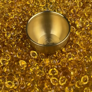 1.2cm 8个 黄水晶元宝摆件聚财琉璃大号招金银米缸财聚宝盆碎石装饰乔迁礼品 1.2cm 8 Pieces of Yellow Crystal Inlaid Ornaments Large Glazed Glass Gold and Silver Rice Jar Wealth Treasure Basin Crushed Stone Decoration A Housemoving Gift