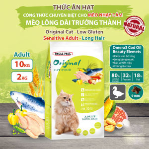 Thức Ăn Hạt Cho Mèo Uncle Paul Original Low Gluten Cho Mèo Nhạy Cảm Túi 2kg 10kg Hạt Cho Mèo Dinh Dưỡng