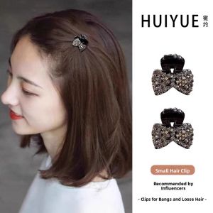 Mini Butterfly Knot Hair Clip Womens Fashion Diamond Encrusted Hair Grips Side Hair Clips Hair Accessories Korean Style