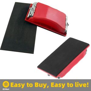 【Fast Shipping】 16*8.5cm Plastic Sandpaper Holder Hand Sander for Polishing Woodworking Tool Sanding Block Handle Sanding-Case