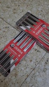 Combo 4 đôi đũa chính hăng Zebra Inox SUS 304 cao cấp hàng nhập khẩu Thái Lan họa tiết trên thân và chống trơn