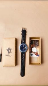 Dây da đồng hồ Siêu bền Da Dê Đen RAM Leather D2 Hàng Chính Hãng RAM Leather