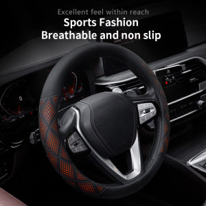 New Leather Car Steering Wheel Cover For Volkswagen VW Beetle Golf 2 3 4 5 6 7 Jetta Passat Polo Tiguan Touareg Bora MK2 MK3 MK4 Auto Sports Fashion Styling Decoration Accessories