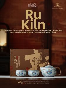 JIXIANSHENG | High-end Gift Tea Set Ivary White 1 Teapot 2 Cups