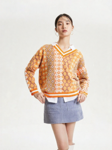 Vero Moda | Quần Áo Knitwear cổ V Dễ Dàng In Vintage