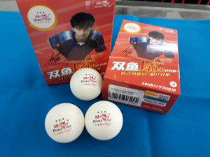 Bola Tenis Meja Double Fish V40+ 3 Bintang Putih - Paket 6pcs