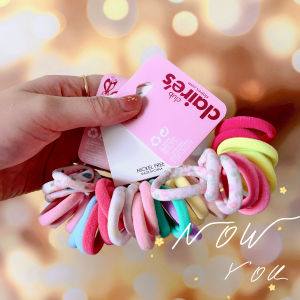 Fluorescent Color Floral Print Towel Hair Ties Set for Girls Childrens Accessories Japanese Style Hair Bands DIY Brand