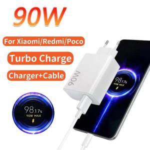 สำหรับ Xiaomi 90W อะแดปเตอร์ชาร์จเร็วชาร์จเทอร์โบ + สายเคเบิล Type-C 6A สำหรับ Xiaomi 15 13 Ultra Redmi 14C 15C 10 10A Note 15 14Pro 13 11 Pro 10T 5G Poco X3 X7 Pro M6 M7 Pro F4 F7 สำหรับโทรศัพท์แท็บเล็ตแล็ปท็อปชาร์จอย่างรวดเร็วสินค้าจริงจากโรงงาน