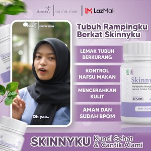 SKINNYKU - Paket Hemat 5 Botol Pelangsing Herbal Alami Gratis Jersey