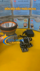 Đèn pin đội đầu DS-611 - Chóa 8cm công suất 20W ánh sáng trắng & vàng