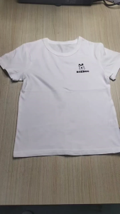 Solid Color Childrens Clothing Childrens Half-sleeved Bottoming new Chinese Style Simple white T-shirt Fashion Niche