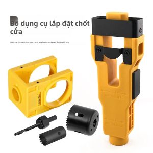 Bộ Dụng Cụ Lắp Đặt Khóa Cửa Kèm Bộ Dụng Cụ Chốt Cửa Để Loại Bỏ Vật Liệu - Dụng Cụ Cầm Tay Bằng Nhựa Dành Cho Đội Cải Tạo