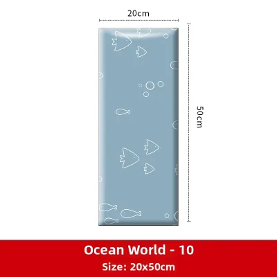 Soft Padding Wall Surround For Children Bumper Marine Pattern