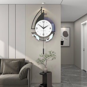 💥Dream Best🔥 Minimalist Nordic Series Art Wall Clock Hot Sale Home Living Room Simple and Fashion Mute Creative Vintage Clock Sailboat Decorations 40*80cm