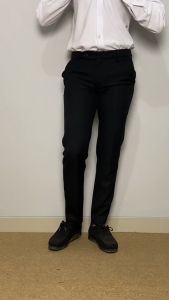 Gutermann Celana Bahan Formal Pria Slim fit Stretch Pants BLACK Trouser