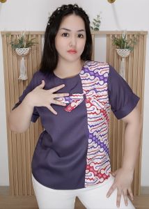 REAL PICT Blouse Mayra Atasan Wanita Batik Atasan Kasual Atasan Kerja