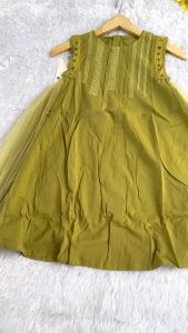 Dress anak perempuan/dress pesta anak perempuan/Clara dress warna matcha