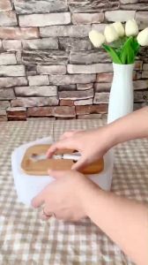 Kotak Penyimpanan Mentega Keramik & Pisau Oles