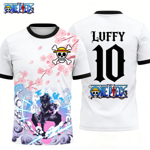 Bandai | 2026 Anime One Piece Luffy Football Jersey Summer Oversize Breathable Vintage Fashion Sport Women Men Cosplay Kids Tshirt Y2k