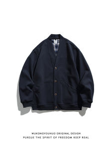 WUKONGYOUHUO | Áo Khoác Sweater Cổ V Caro Phong Cách Vintage