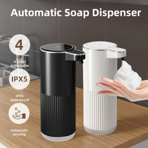 360ML Countertop Or Wall-Mounted IPX5 Waterproof 4-Levels Adjustable Foam/Gels Electric Infrared Automatic Sensor Soap Dispenser