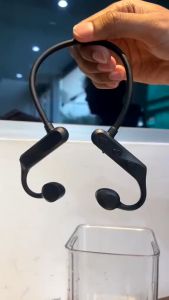 Wireless K69 Hitam Bluetooth  5.0 TWS  Headphone Bone Conduction Earphone Konduksi Tulang Tahan Air Headset Pengurang Kebisingan -Black