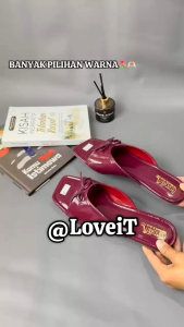 Juragan Online - ELLISH Flats Sandal Fashion Casual Wanita Sendal Teplek Pita Selop Viral