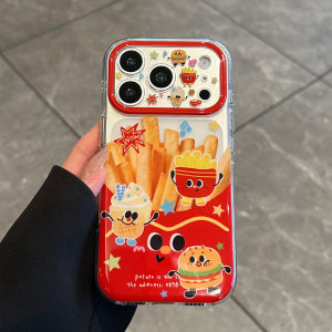 SENBO | Cute Fries and Burger Creative iPhone Case High-end Feel