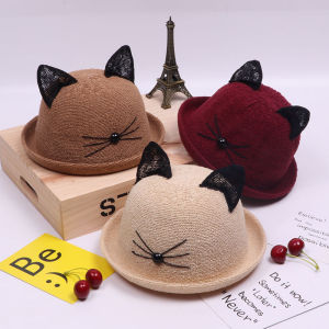 New Children's Cartoon Sun Protection Hats: Cat Ear & Fishing Cap Styles