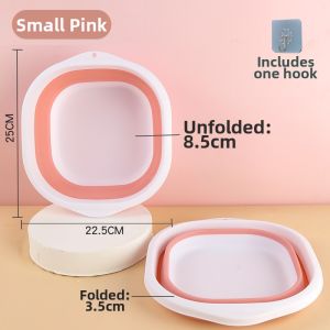 Durable Foldable Plastic Basin For Laundry And Face Washing Students Travel Home Use