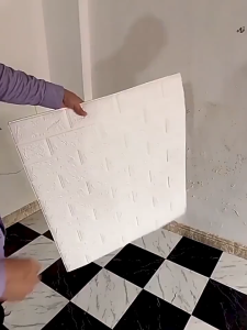 Paket 10 Lembar Wallpaper Dinding 70 x 77 cm FOAM Timbul 3D Bata