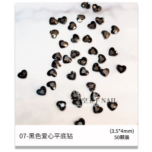 Recommended! Mini Manicure Fingertip Love Diamond Flat Peach Heart Rhinestone Girl Heart DIY Match Nail Rhinestone Ornament 50 Pieces