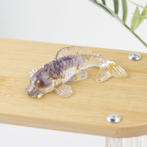 Đồ Trang Trí Thú Cưng Trà Thủ Công Bằng Nhựa Pha Lê Nhỏ Hình Cá Chép Mang Lại May Mắn Đồ Trang Trí Bàn Trà Bằng Nhựa Pha Lê