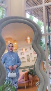 (FREE HIJAB) Setelan kebaya Amira bahan Tille payet full puring bawahan rok plisket terlaris