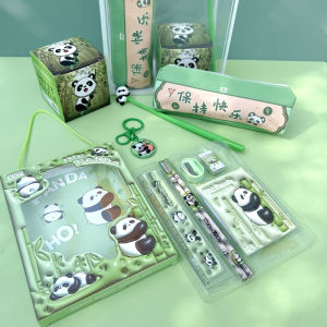 Cute Panda Birthday Gift for Children Kindergarten School Supplies Prizes Boys Girls Class Gifts Creative Stationery Box Set